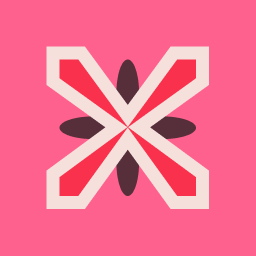 ReduxFlakes cross-propeller logo in pink